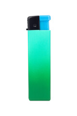 plastic lighter, round shape, isolated from the background
