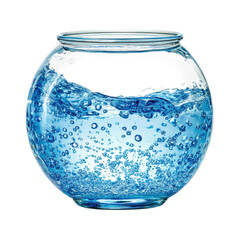 Water in a glass bowl on transparent Background