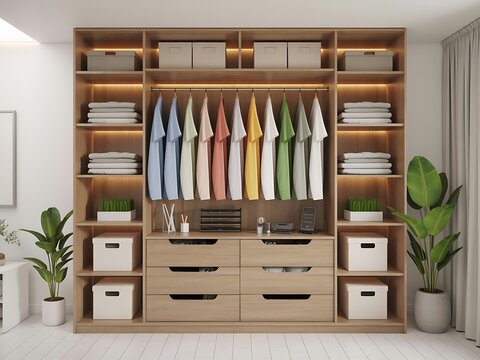 Modern Organized Walk-in Closet Design Maximizing Space and Style