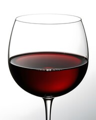 High-Contrast Close-up of Red Wine in a Crystal Glass