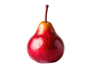 Red pear fruit fresh ripe healthy food diet vitamin ingredient isolated on transparent background