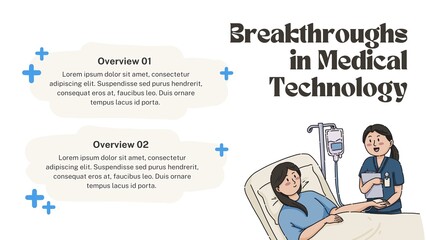Obraz premium Beige and White Illustrative Innovations in Medicine Presentation - 5