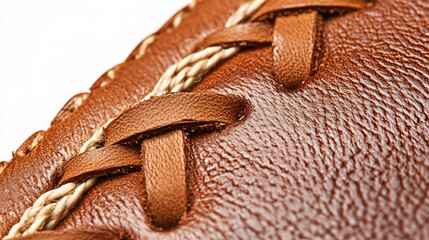 Leather Stitching for Crafting and Upholstery Projects - Isolated on White Background