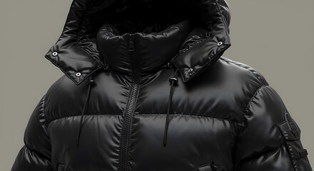 High-Quality Black Down Puffer Jacket Warmth, Style, and Comfort for Cold Weather