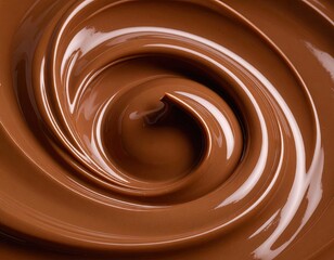 Melted chocolate swirls