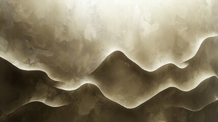 Abstract landscape with layered hills