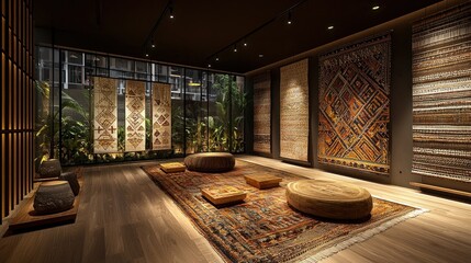 Sophisticated rug gallery showcasing intricate designs