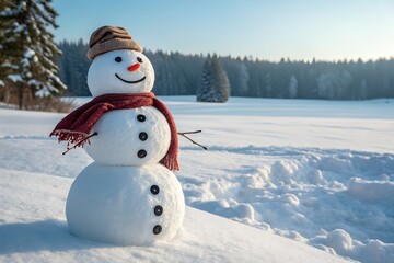 Obraz premium snowman in the snow
