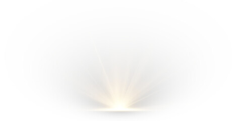 Png gold star light, sparkle.  light effect. Shining light . Png spotlight spark.Vector transparent...