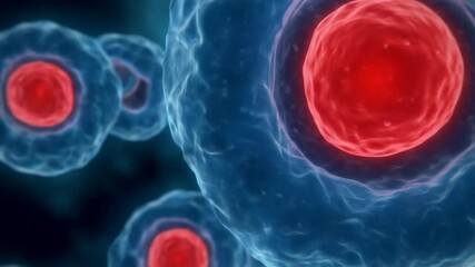 High resolution scientific cell image with detailed structure for educational resources and medical visualizations