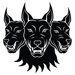 Obraz premium Cerberus three headed hound of hades greek mythology