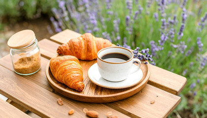 Artisan vegan pastries paired with freshly brewed specialty coffee on table