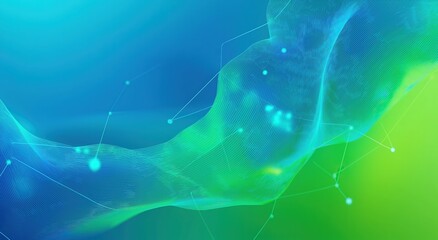 Abstract gradient geometric line background with blue-green color scheme, modern futuristic design style for corporate presentations, tech reports or scientific visualizations