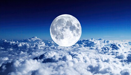Full moon above clouds (3)