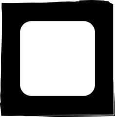 Square brush frames with rounded square border layout