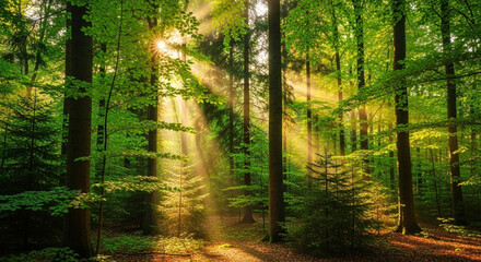 Obraz premium morning in the forest