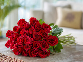 Red roses beautifully arranged for special occasions, showcasing vibrant hues and lush greenery that add elegance and charm to any celebration