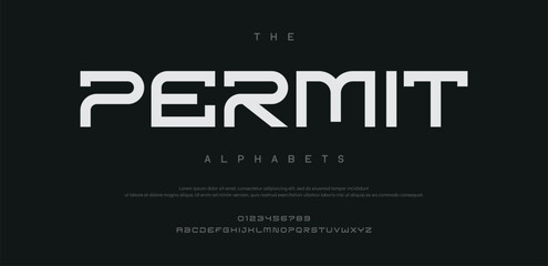 Abstract modern urban alphabet fonts. Typography sport, simple, technology, fashion, digital, future creative logo font. vector illustration