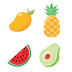 fruit illustration set  vector art