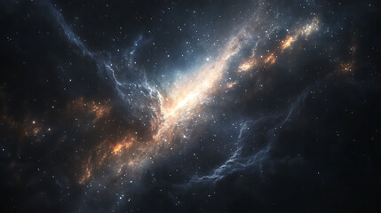 Midnight walk in forest guided by full moon high resolution picture