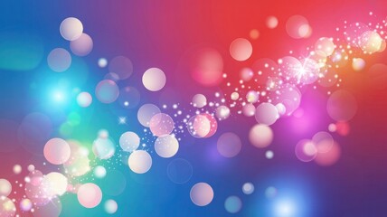 Bright, defocused blue and glittery bokeh lights create an abstract, shiny Christmas background with a glowing, blurred pattern