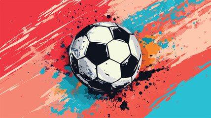 Dynamic Abstract Background with Soccer Ball Football