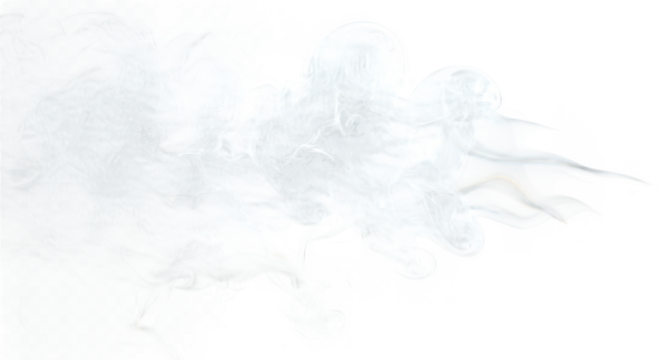 Photo of Delicate white smoke flows horizontally, isolated on transparent background, creating a subtle - Powered by Adobe