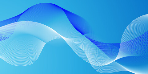 white and blue blend futuristic technology flow tech transparent line stripe energy connection web music and sound, beautiful dynamic smooth space texture background.	