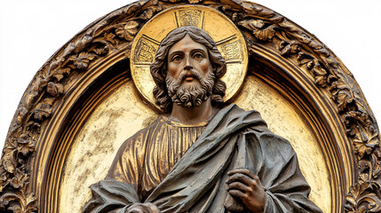 St. John�s Gospel Plaque for Religious Home Decoration - Isolated on White Background