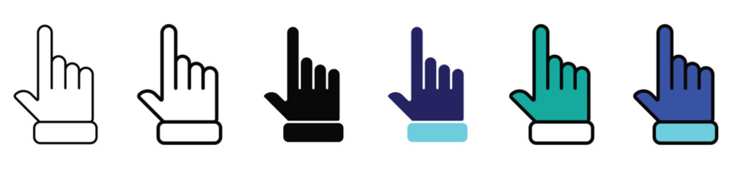 cursor icon set, collection of click icon. stock vector.
