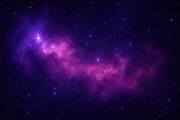 Vibrant purple and pink nebula swirls amidst a starry cosmic expanse