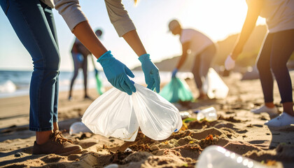 Beach Cleanup Volunteers.