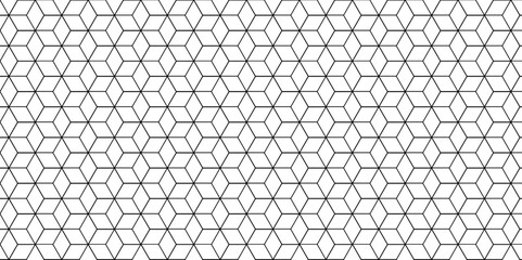 Fototapeta premium Seamless pattern with hexagon square cube geometric pattern shapes grid metal element texture design. Vector tiles gradient triangle diamond honeycomb hexagon art. 