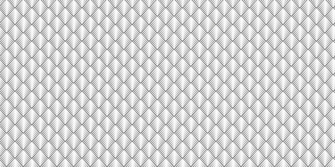 Fototapeta premium Abstract overlapping vector black and gray gradient Pattern grid metal lines fabric square background. seamless fabric geomatics overlapping create retro line pattern design.