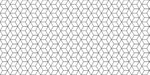 Fototapeta premium Seamless pattern with hexagon square cube geometric pattern shapes grid metal element texture design. Vector tiles gradient triangle diamond honeycomb hexagon art. 