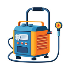 Modern portable generator with electrical plug and handle for power generation