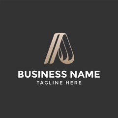 Elegant Letter A Logo for Beauty  and  Cosmetic Brand Modern Monogram Design