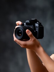 Action-packed photography session studio image capture artistic environment close-up creative process