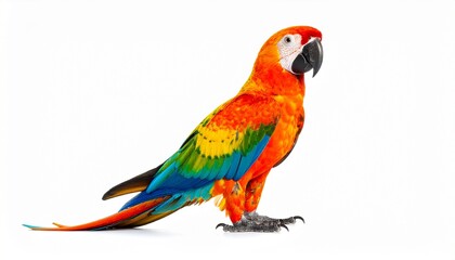 colorful bird isolated on white background