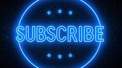 Neon subscribe button design - Powered by Adobe