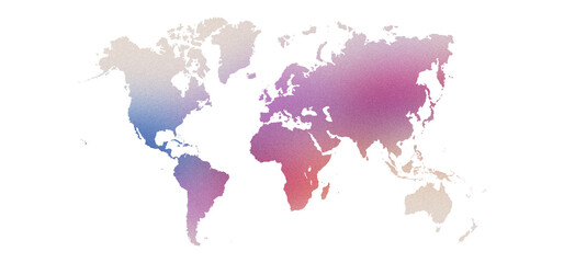world map gradient transparent png or world map sticker, badge or world map background.