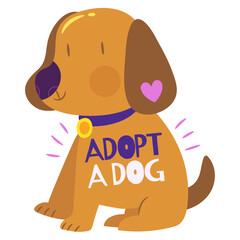 dog with bone illustration