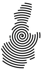 Naklejka premium Symbol Map of the Province Brescia (Italy) showing the territory with a black spiral line