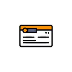 Simple website displays information interface modern design