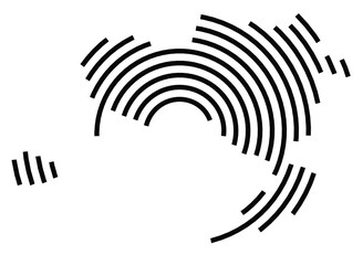 Naklejka premium Symbol Map of the Province Napoli (Italy) showing the territory with a black spiral line