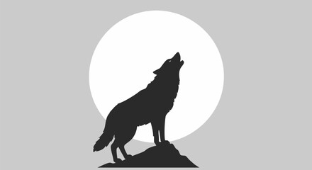 Lone Wolf Under the Moonlight
