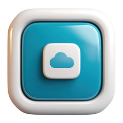 Cloud icon button symbol isolated on png transparent background