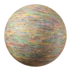 multicolored textured planet ball shape isolated on png transparent background