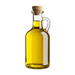3D olive oil bottle icon isolated on transparent background. PNG