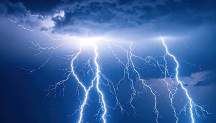 Dramatic storm with lightning